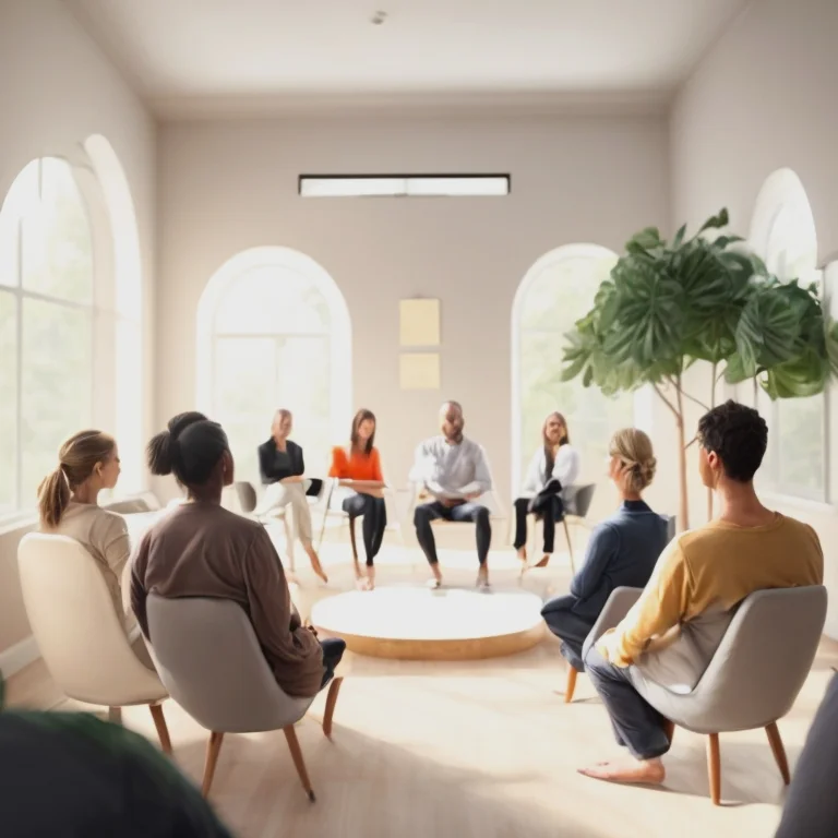 Group of entrepreneurs engaged in a guided mindfulness session