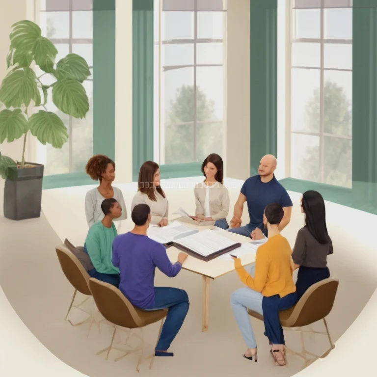 Entrepreneur meditating in a peaceful workspace