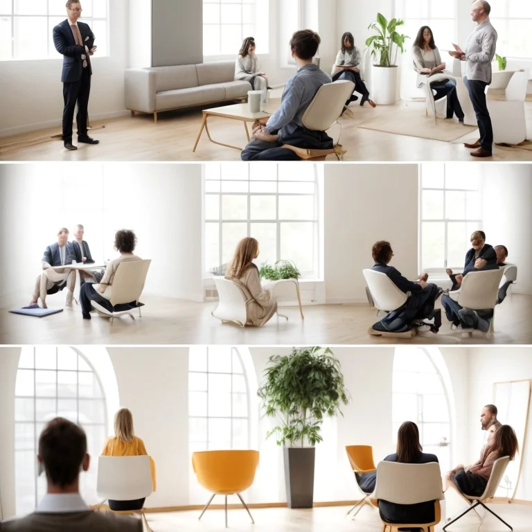 Group workshop with spiritual coach